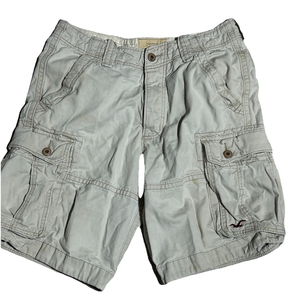 Hollister Beige Cargo‎ Shorts Men's 31 Classic Surf Outdoor Utility Grunge Y2K